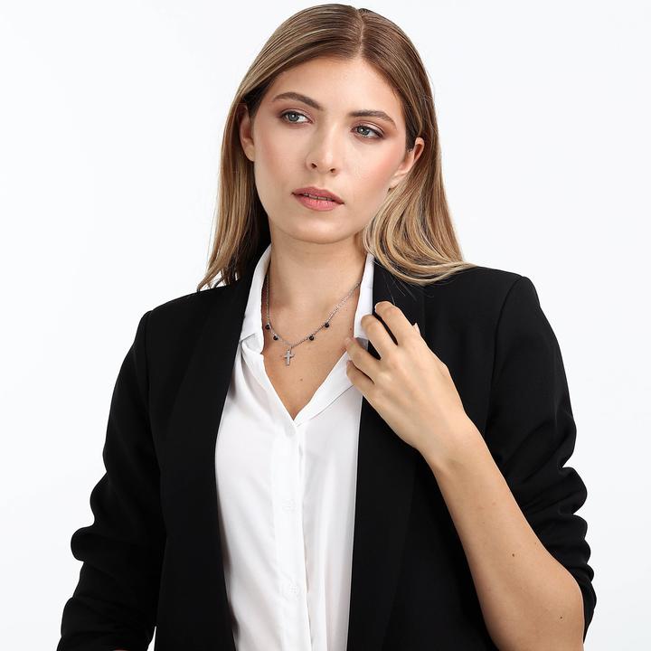 Immagine prodotto La Petite Story Collana con croce di famiglia (Acciaio inossidabile, 40 - 45 cm)