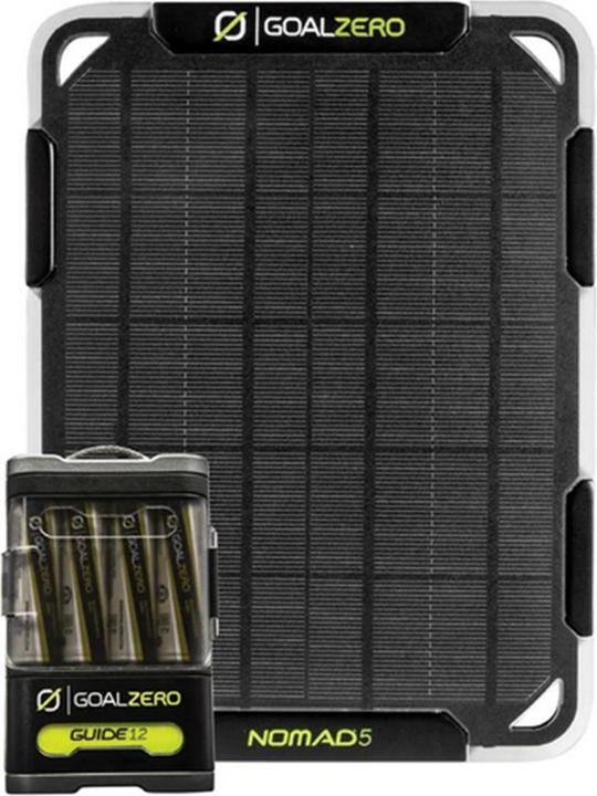 Goal Zero Powerbank Guide 12 + Nomad 5 Solarpanel (2500 mAh, 10 W, 12 Wh)