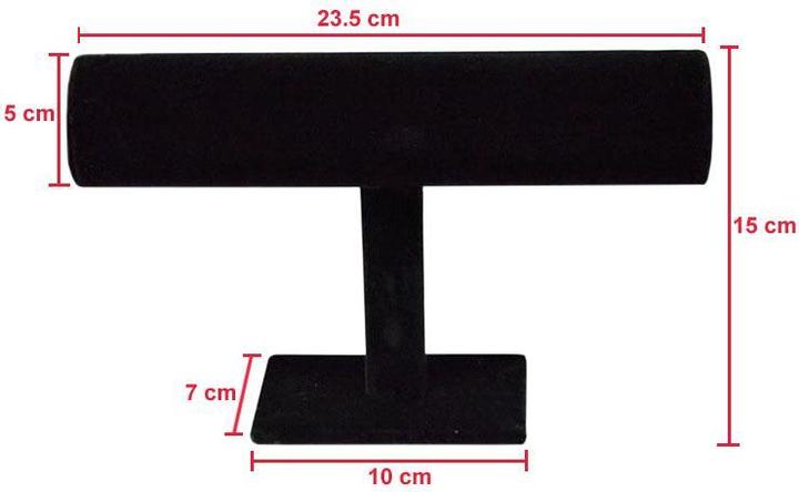 Image du produit JTI Présentoir à bracelets, velours - Noir (Velours)