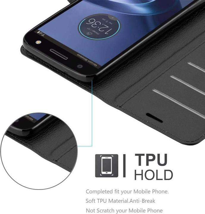 Actual product image Cadorabo Book with stand function cover (Motorola Moto Z Force)