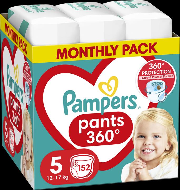 Pampers Pantaloni (Dimensione 5, Pacco mensile, 152 Pezzo/i)