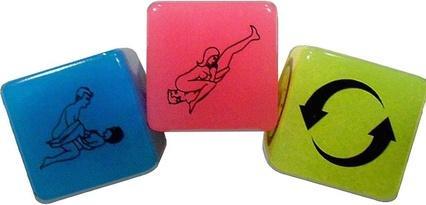 Immagine prodotto Kheper Games Dadi sessuali fosforescenti Es/En/Fr/De (Gioco di dadi, Inglese, Francese, Tedesco)