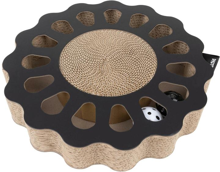 Image du produit District 70 Jouet pour chats Plateau de jeu Sunny Black, 32 x 32 x 6 cm (Jouet à gratter chat)