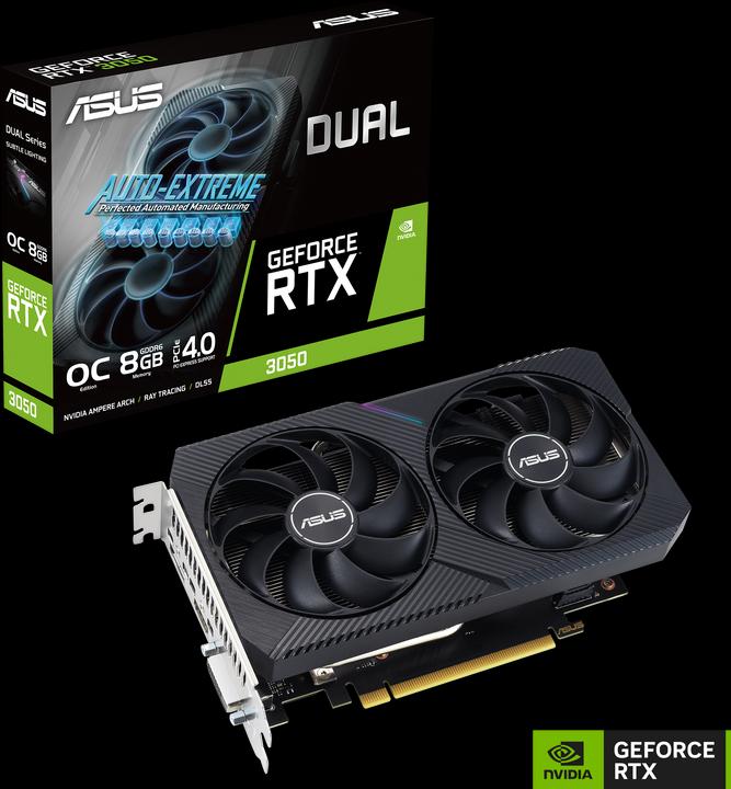 Immagine prodotto ASUS DUAL-RTX3050-O8G-V2,HDMI,DP,Attivo (8 GB)