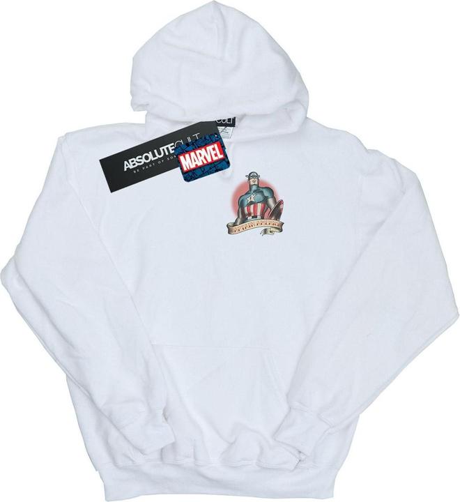 Produktbild Captain America Tattoo Breast Print Kapuzenpullover (M)