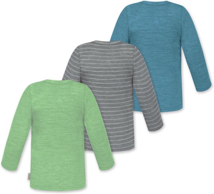 Actual product image Normani 3-pack baby merino longsleeve "Taupo" - 9475 (62)