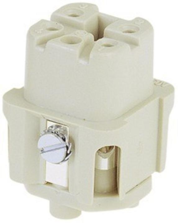 Actual product image Harting HAN A Connector, insert type 3Amale screw terminal max 2,5mm2, 10A4 pole