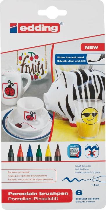 Produktbild Edding Filzstift (Multicolor, 4 mm, 6 x)