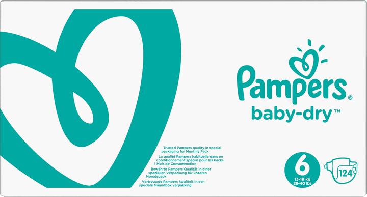 Immagine prodotto Pampers Baby-Dry (Dimensione 6, Pacco mensile, 124 Pezzo/i)