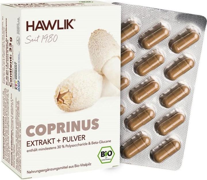 Actual product image Hawlik Coprinus extract and powder capsule (60 Piece, Capsules, 56 g)