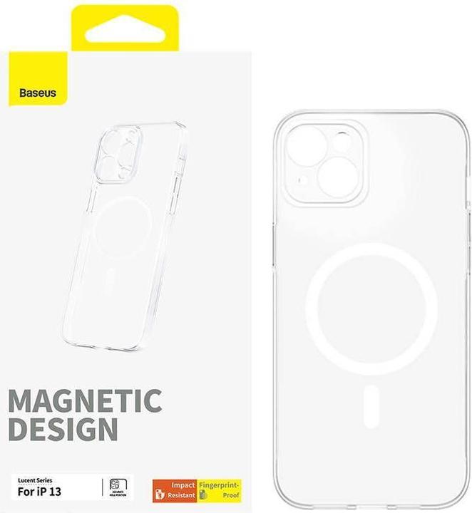Actual product image Baseus Magnetic Mobile Phone Case for iP 13 OS-Lucent Series (Clear) (Apple iPhone 13)