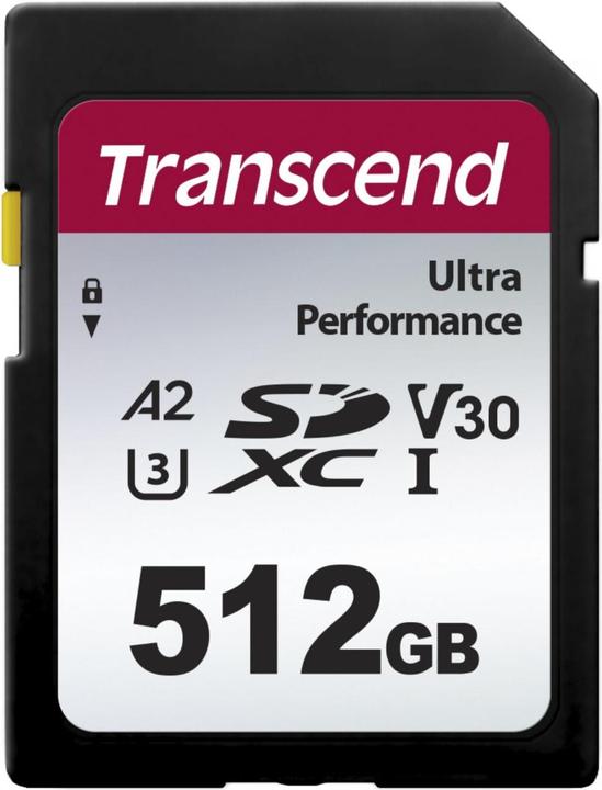 Transcend SD Card SDXC SDC340S 160/90 MB/s (512 GB, SDXC, U3, UHS-I)