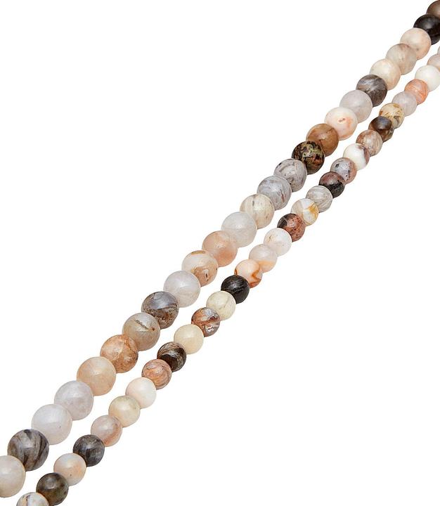 Produktbild Leyda Fossilien Achat Strang beige poliert