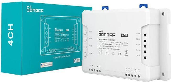 Actual product image Sonoff 4CHR3 - 4-gang Wi-Fi Smart Switch