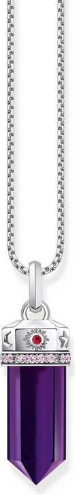 Immagine prodotto Thomas Sabo Ciondolo con imitazione di ametista sfaccettata in argento annerito (Argento 925)