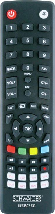 Actual product image Schwaiger Universal remote oper. 8 in 1 pre-rammed (Universal remote control, Infrared)