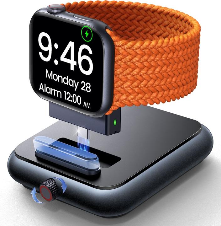 Actual product image Joyroom JR-WQW03 wireless charger for Apple Watch smartwatches - black