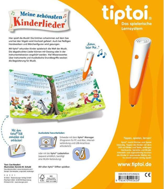 Produktbild tiptoi M. schönsten Kinderlieder-H22 (Deutsch, Kerstin M. Schuld, Cee Neudert, 2022)