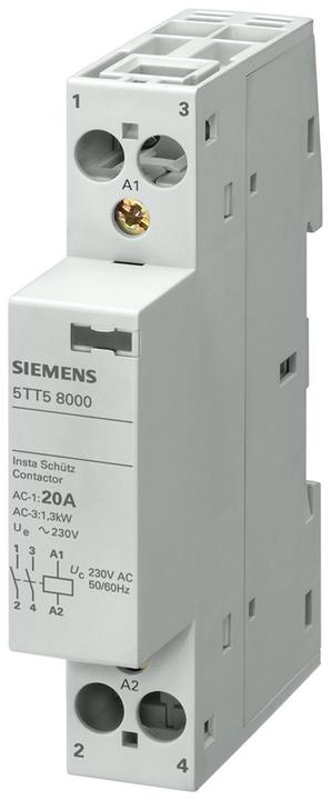 Produktbild Siemens INSTA-Schütz mit 2 Schliessern, Kontakt für AC 230V, 400V 20A Ansteuerung AC 230V