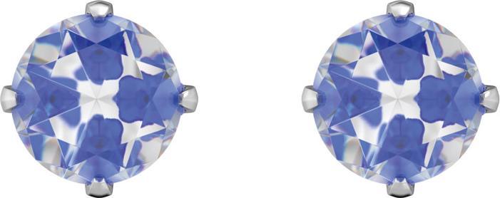 Actual product image Studex Sensitive Stud Earrings Tiffany Zirconia Neon Blue (Stainless steel)