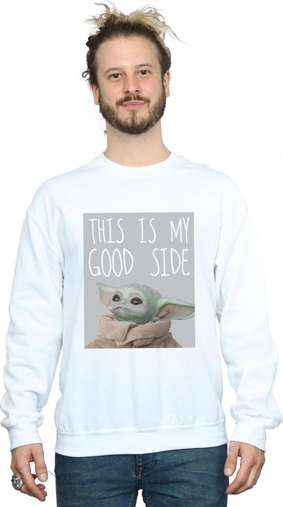 Actual product image Star Wars Mens The Mandalorian The Child Good Side Sweatshirt (L)
