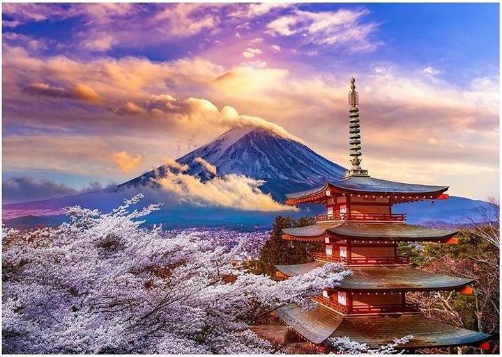 Actual product image Enjoy Puzzle ENJOY-1368 - Fuji Mountain in Spring, Japan, Jigsaw Puzzle, 1000 pieces (1000 pieces)