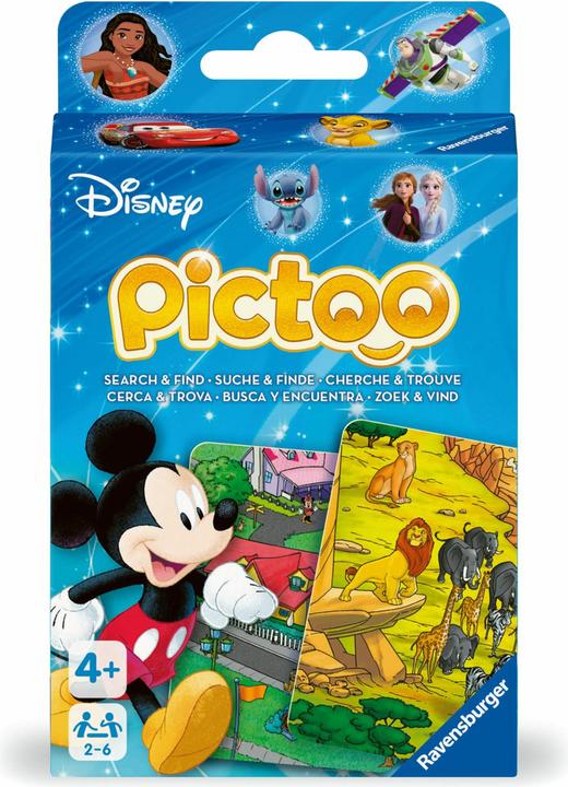 Produktbild Ravensburger 23478 - Pictoo Disney Kartenspiel - Schnelles Karten-Suchspiel für Kinder ab 4 Jahren (Multilingual)