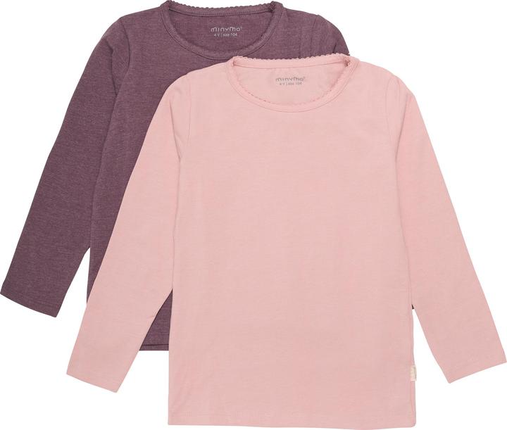 Minymo Kid's Basic 34 -T-shirt L/S (2-pack)
