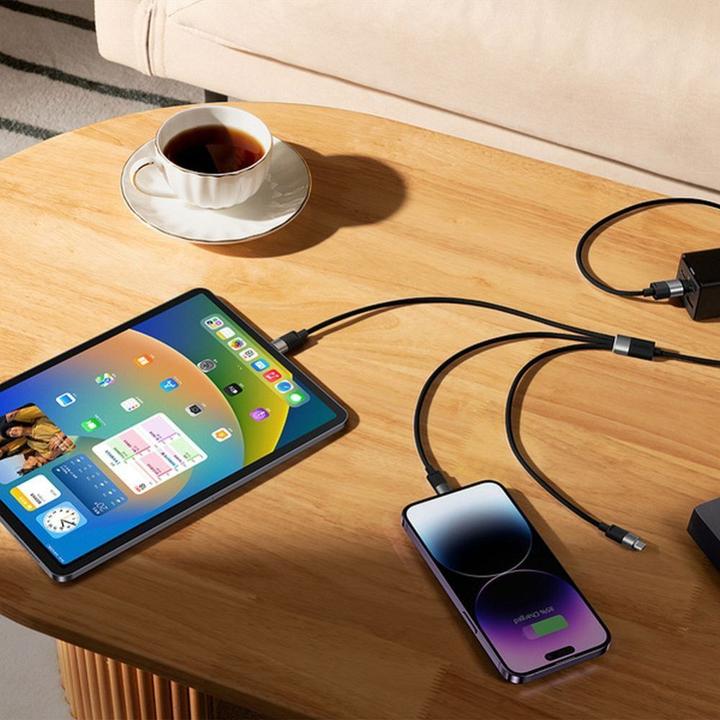 Actual product image Baseus 3in1 charging cable (1.20 m, USB 3.2 Gen 1)