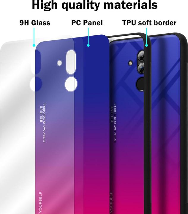 Productafbeelding Cadorabo TPU 2 kleuren glasdekking (Huawei Mate 20 Lite)