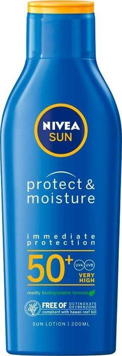 NIVEA Sun Protect & Moisture Moisturising Sun L (Sun lotion, SPF 50, 200 ml)