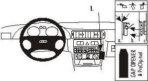 Produktbild Brodit 853049 Autohalterung Audi A3