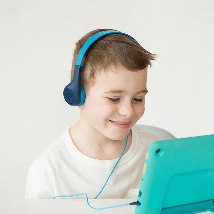 Actual product image JLab Audio JLAB JBuddies Pop Headphones On Ear blue,wired
