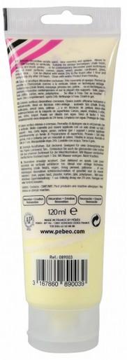 Image du produit Pebeo Decocrème Peinture acrylique mate (Jaune pastel, 120 ml)