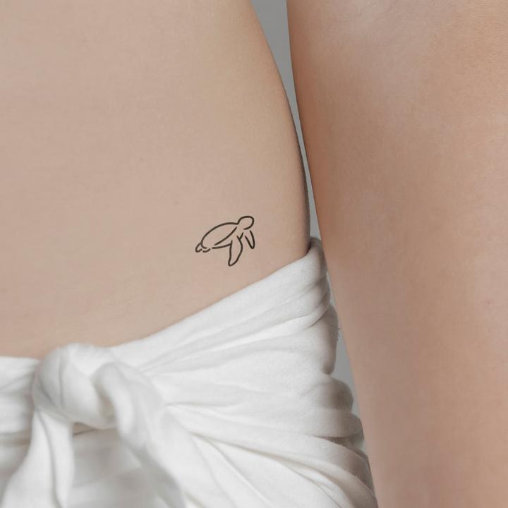 Actual product image minink Temporary tattoo - Small turtle