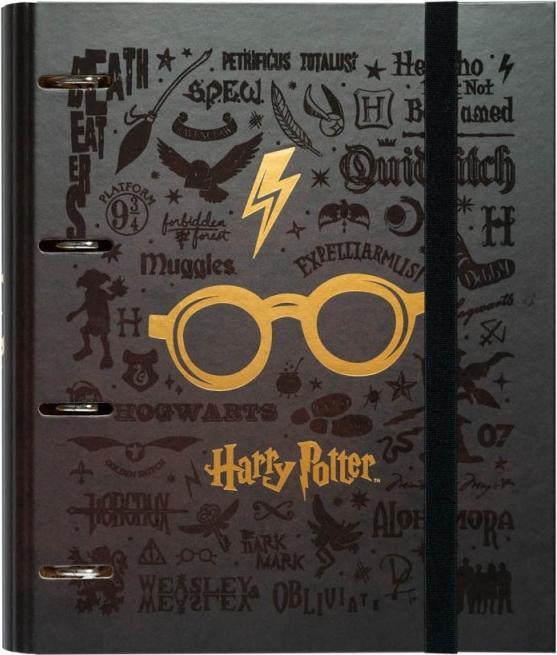 Actual product image Grupo Erik Harry Potter - Classeur Premium à 4 anneaux avec élastique Lunettes d'Harry (A4, 1 Piece)