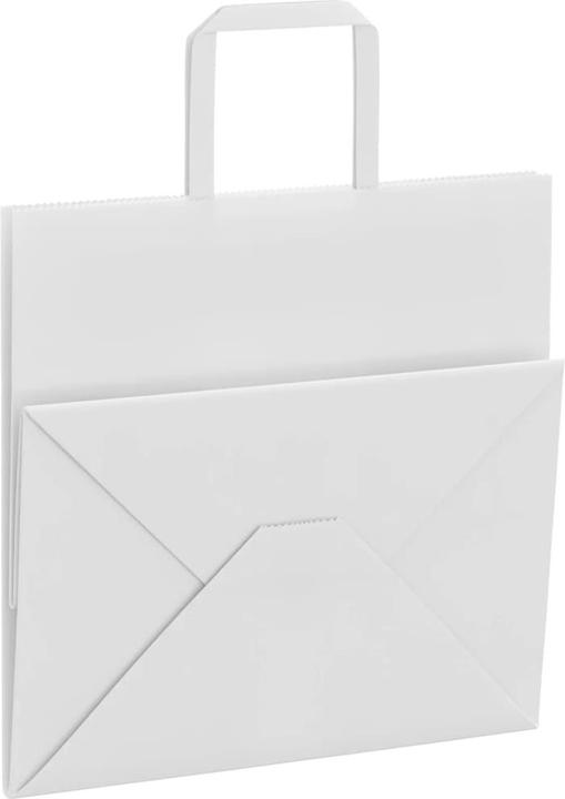 Image du produit VidaXL Sacs en papier kraft 50 pcs. avec anse Blanc 26x17x25 cm Sac en papier (Pochette cadeau, 50 x)