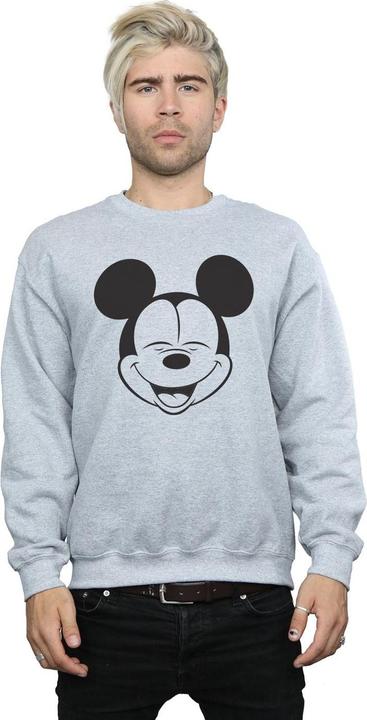 Actual product image Disney Mens Mickey Mouse Closed Eyes Sweatshirt (XXL)