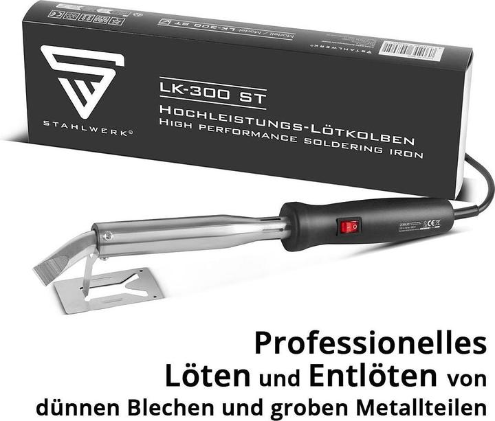 Actual product image Stahlwerk High-performance soldering iron LK-300 ST electric soldering device 300 W power