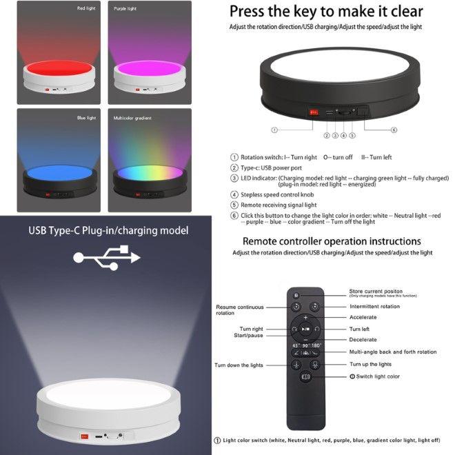 Image du produit MU Classic Plateau tournant électrique à LED 360 (Autres accessoires)