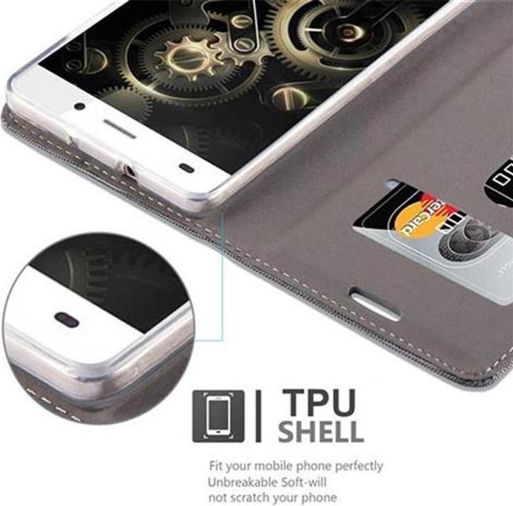 Produktbild Cadorabo Book Jeans Optik Cover (Huawei P8 Lite)
