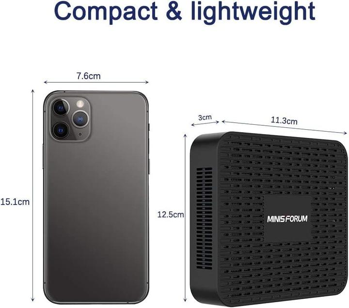 Immagine prodotto Minisforum Mini PC GK50-256GB (Intel Celeron J4125, 8 GB, 256 GB, UHD Graphics 600, Grafica Intel UHD)