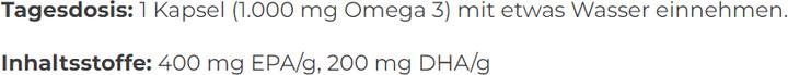 Nutritional values and ingredients Biocannovea Omega 3 Caps (60 Piece, Capsules, 116 g)