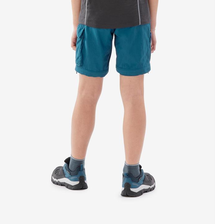 Image du produit Quechua Pantalon modulable de randonnée enfant 7-15 ans, MH500 bleu (14, 15, 16)