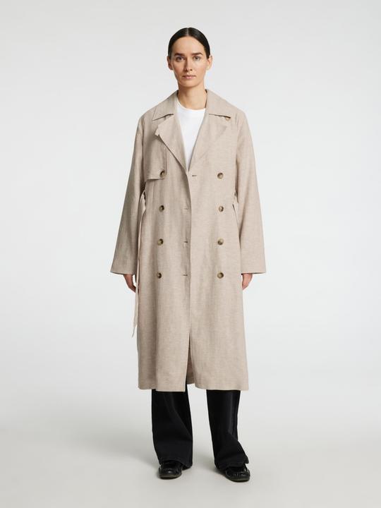 Produktbild Selected Femme Zweireihiger Leinenmix Trenchcoat (34)