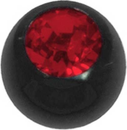 Bijouteria 1.2mm Piercing-Kugel (Premium Kristall, Chirurgenstahl 316L, PVD Beschichtung (schwarz))