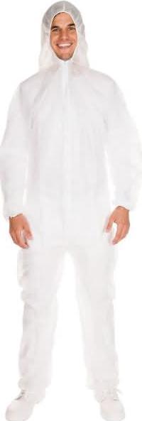 Actual product image Hygonorm Overall with hood light quality M white (M)