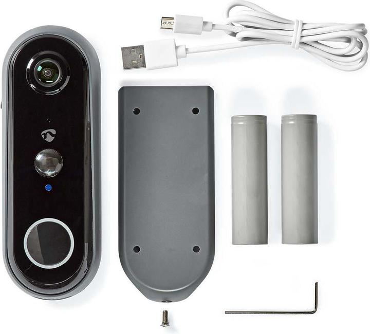 Immagine prodotto Nedis Videocitofono Smartlife Wi-Fi alimentato a batteria AndroidT / IOS Full HD 1080p Cloud / m (WiFi)
