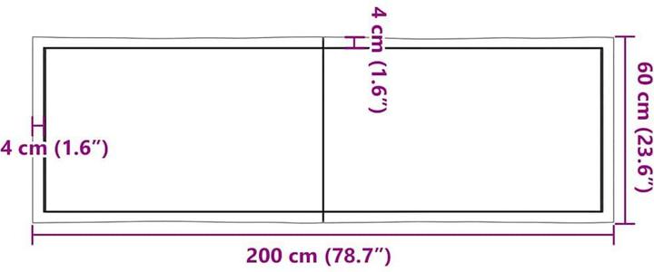 Produktbild VidaXL Aneta (200 x 6 x 60 cm)
