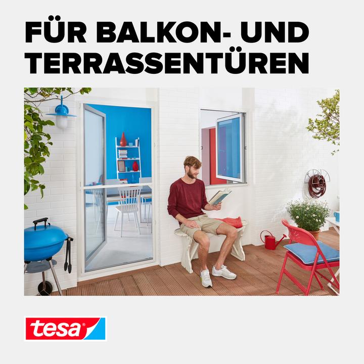 Produktbild tesa Insektenschutz Alu COMFORT Adapter für Türen, zur Montage ohne Bohren